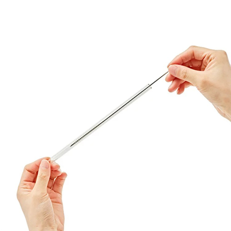 GS-002 Logo Custom Borosilicate Glass Straw 2 Straw+1 Brush Set - Image 6