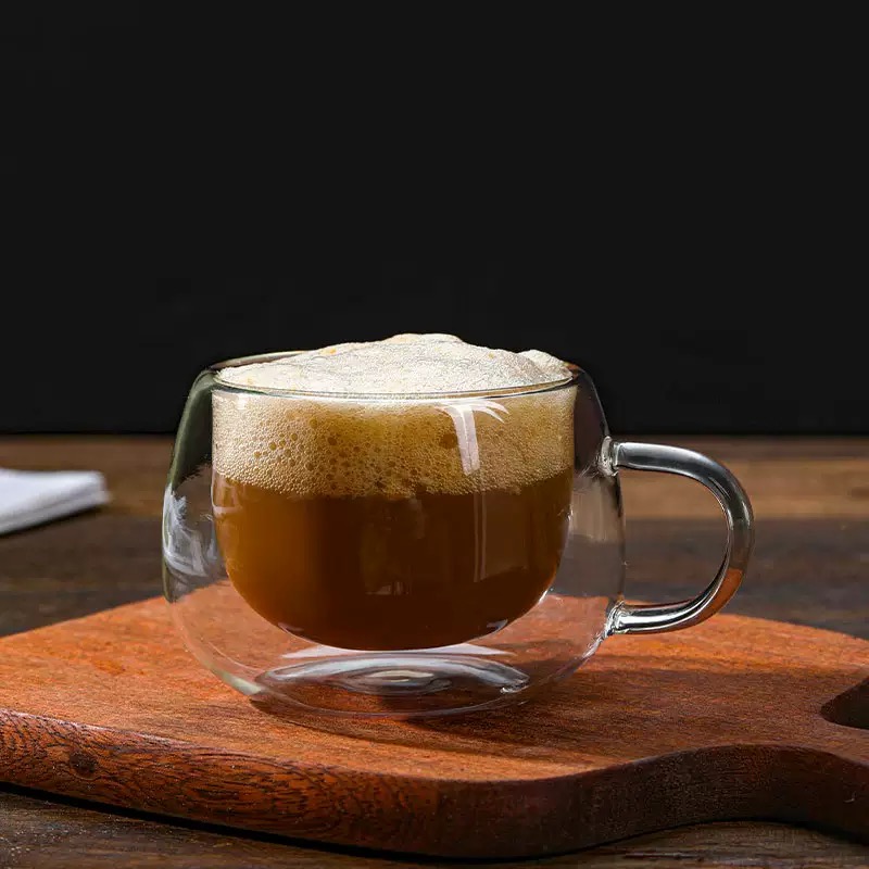 DW02-Wholesale 150ml Cheap Price Double Wall Glass Coffee Mug