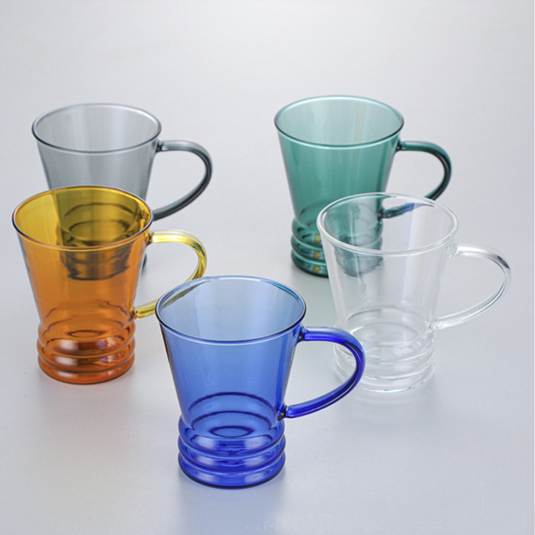 SWG-12 Single Wall Colored Glass Coffee Mug Tea Water Drinking Glass Mug - Image 4