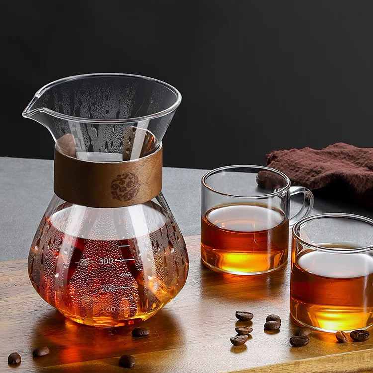 GP-003 Pour Over Coffee Maker Borosilicate Glass Drip Coffee Maker with Reusable Stainless Steel Filter - Image 3